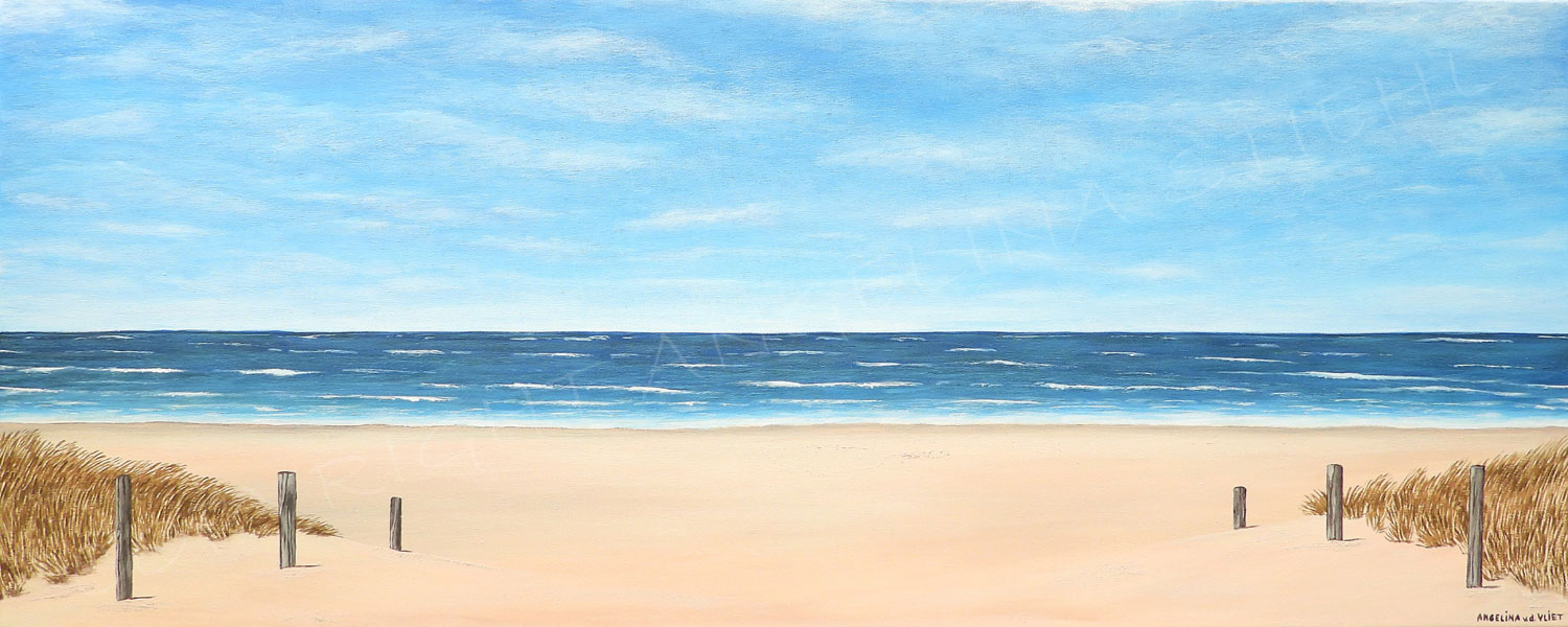 Verkocht schilderij Strandopgang van Texel door Angelina Stiehl