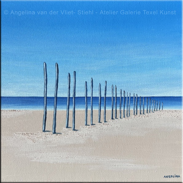 Schilderijen van Texel met de Steiger van Sil door Angelina van der Vliet - Stiehl